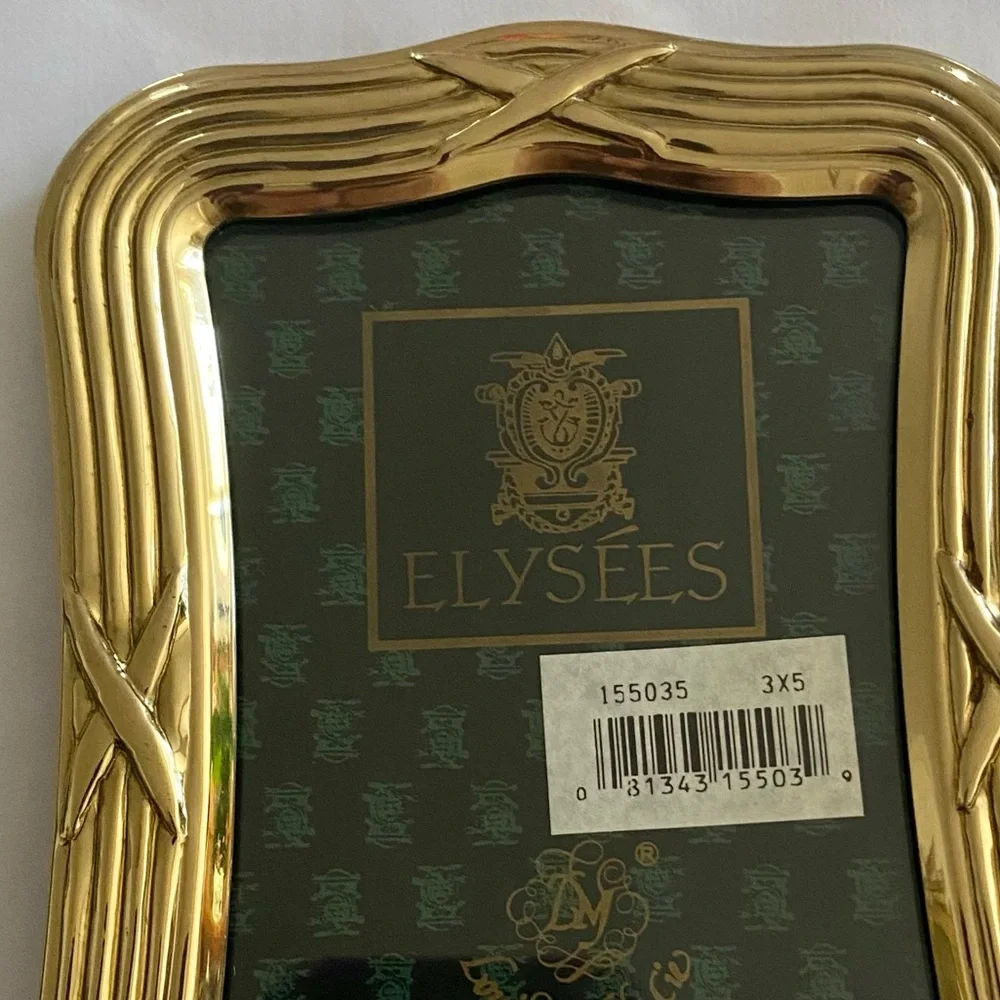 Elysees Loui Michel Cie Brass Picture Frame 3,5” x 5” Tarnish Resistant